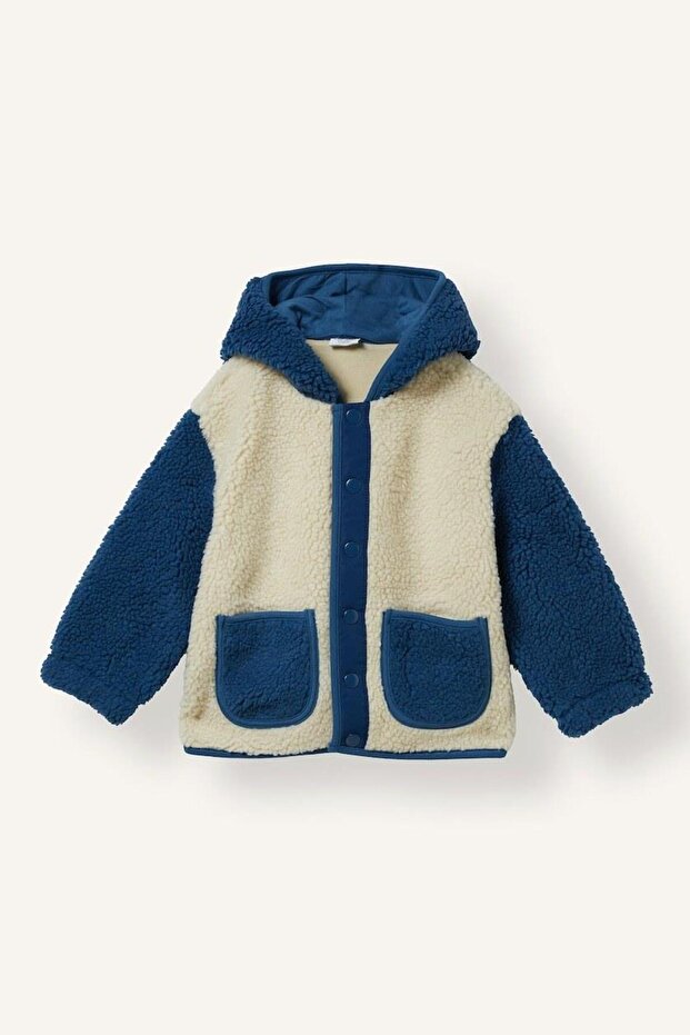 Color Blocked Plush Cardigan Baby Boy (26 Cw)