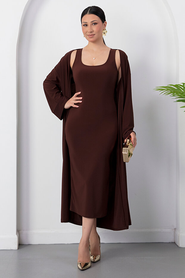 Cardigan Dress Double Set Dks1467