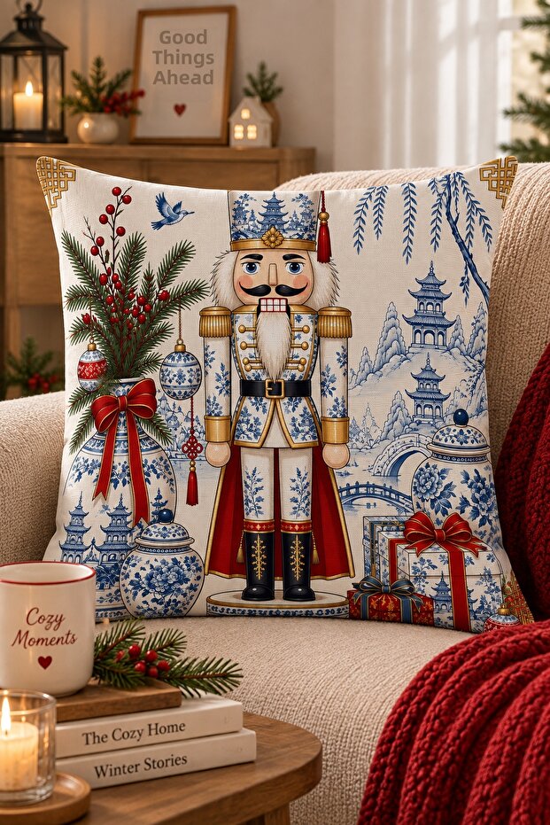 Christmas Double-Sided Printed Throw Pillow Cover 6Echd17