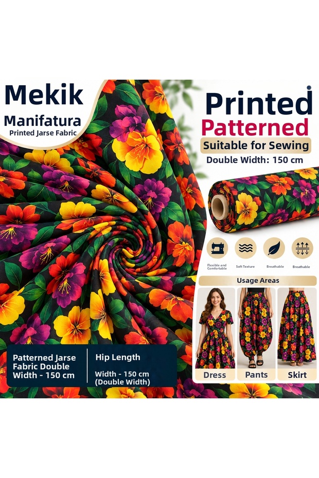 Patterned Lycra Jersey Fabric