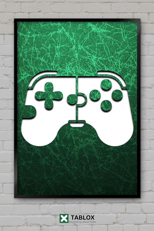 Gaming Game Controller Remote Control Textured Framed Decorative Mdf Table