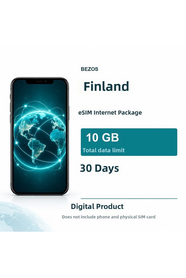 باقة الإنترنت eSIM في فنلندا 10 جيجابايت لمدة 30 يومًا