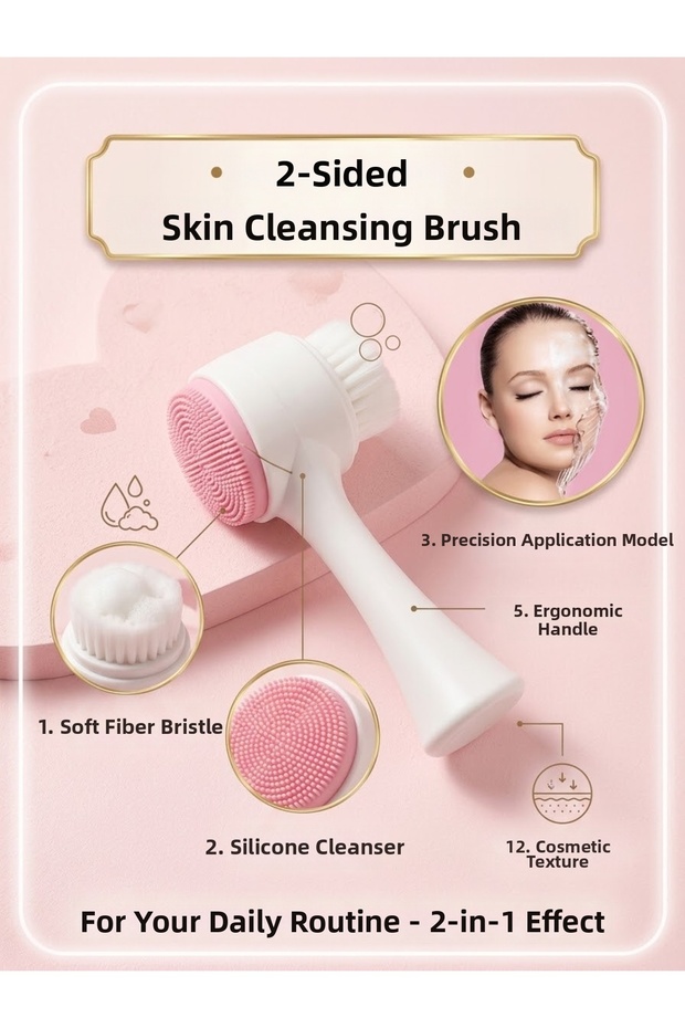 Skin Cleansing Brush - Hammer Brush, Double-Headed Facial Cleansing Brush, Blackhead Pore Cleaner, Skin Care Tool