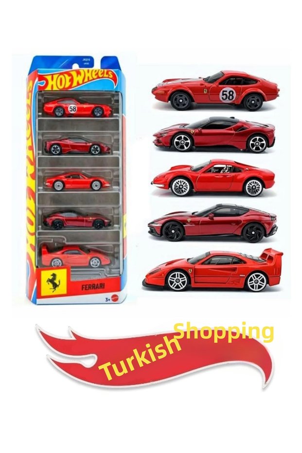 2026 5-Piece Ferrari Set (365 Gtb4, Sf90, Dino 206 Gt, 12 Cylinders, F40)