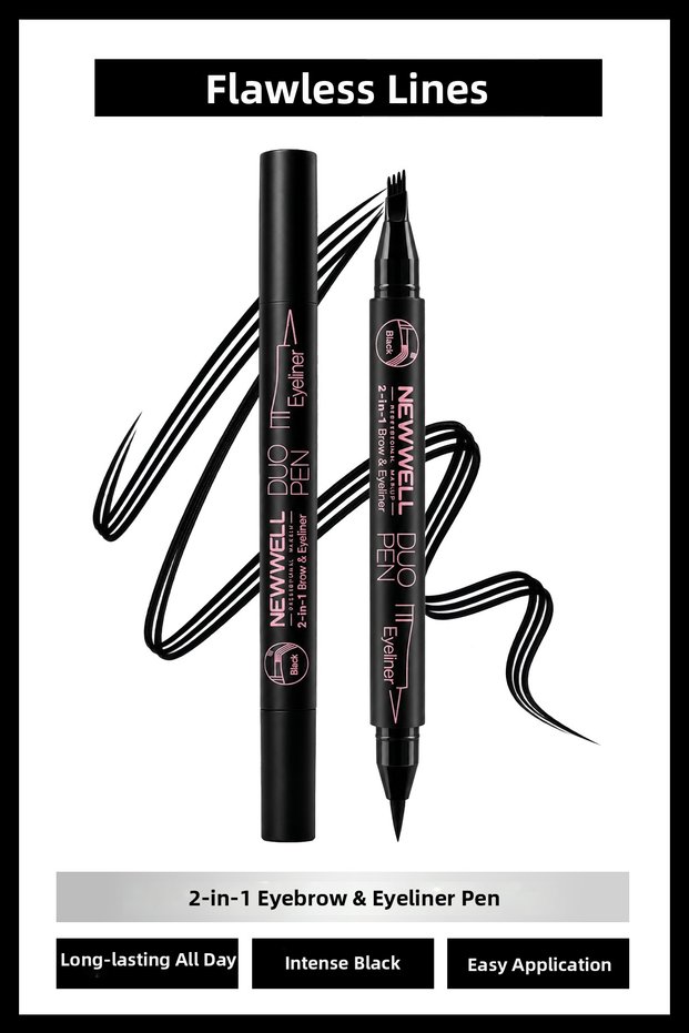 Duo pen 2-in-1 brow & eyeliner black 01 2 ml