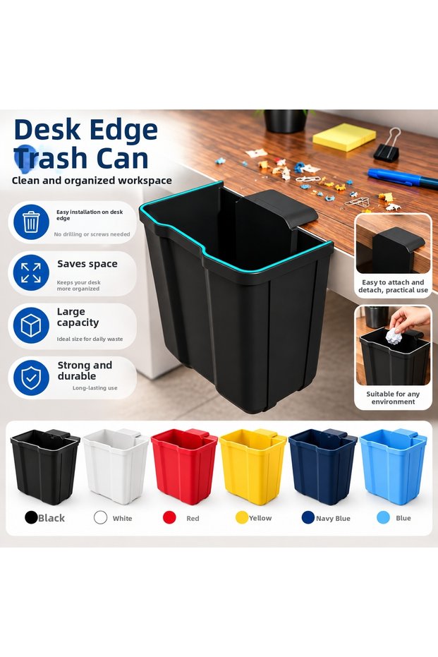 Tableside Trash Can – Practical Mini Trash Bin with Hanger