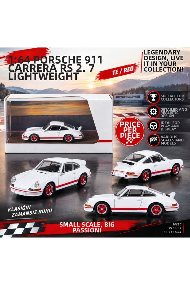 1/64 911 Rs 2.7 Lightweight White/Red (Price Is for One Piece)