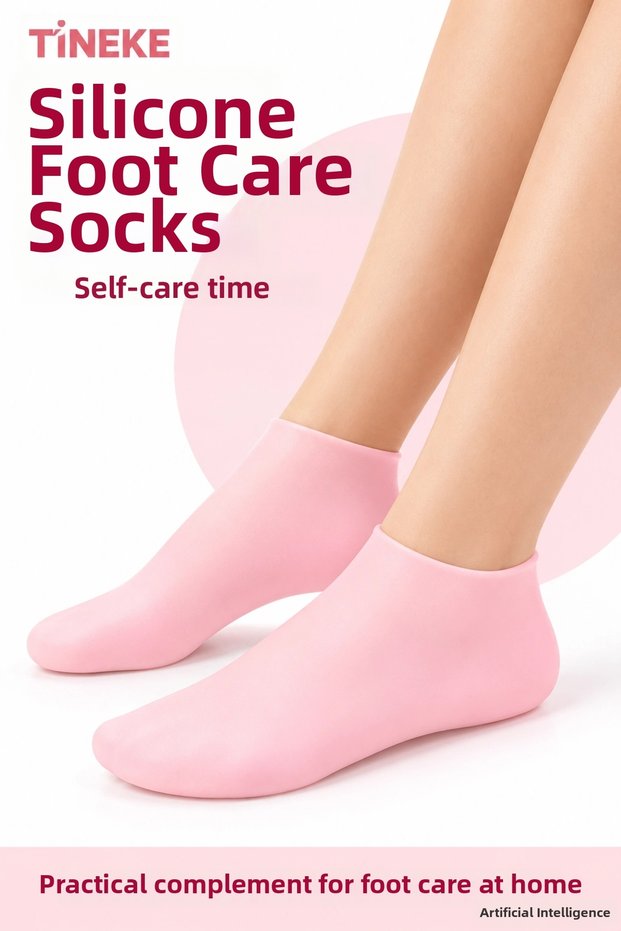 Silicone Gel Heel Socks – Moisturizing Foot and Heel Care Socks