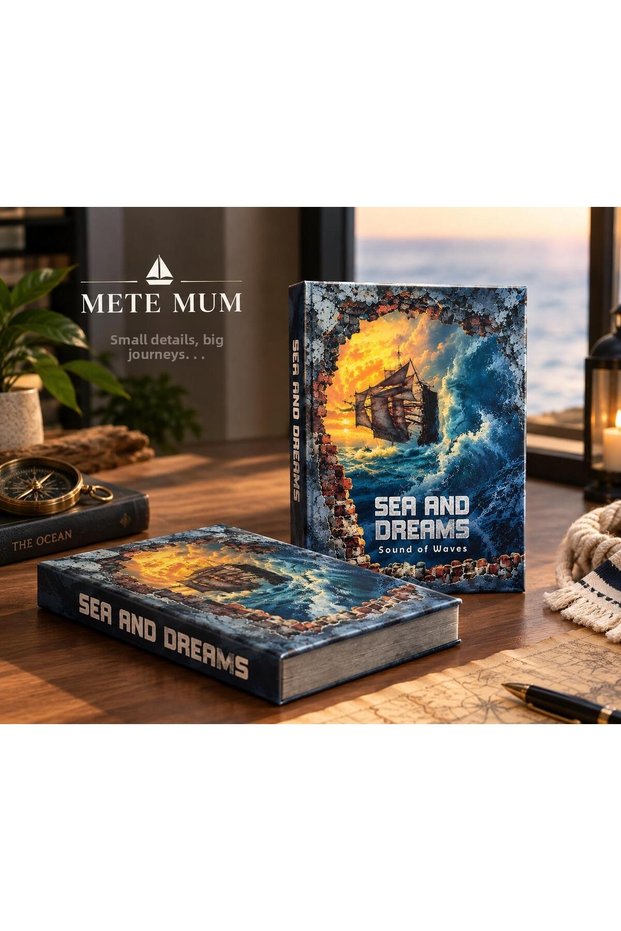 Decorative Book Boxed Candle Holder Stand, Book with Hollow Storage Box, Modern Home and Office Decoration Object