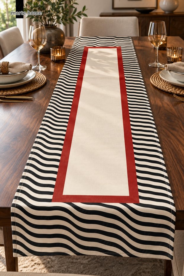 Noir - Color Digital Printed Runner - 50X150 cm