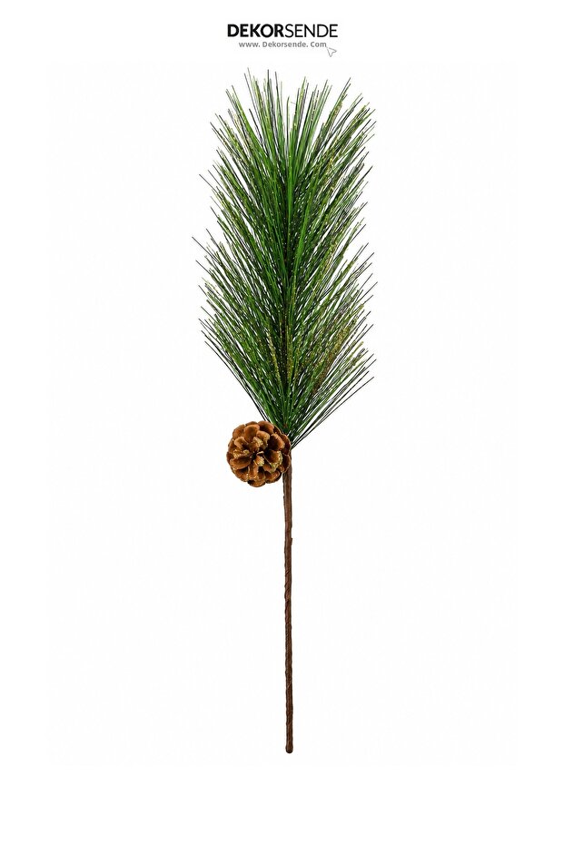 Christmas Ornament Pine Needle Branch with Cones Green 60 cm