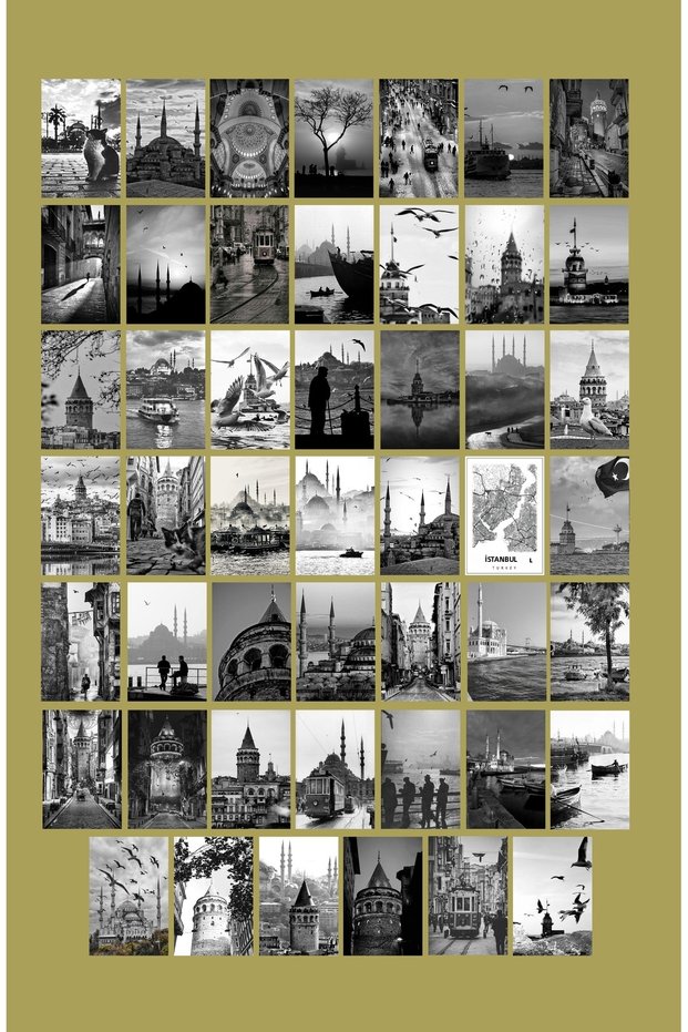Cities Themed Postcard Set (10X15 cm 48 Pieces)