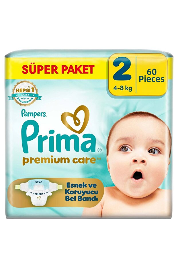 Premium Care Super Package Size 2 60 Pieces Baby Diapers