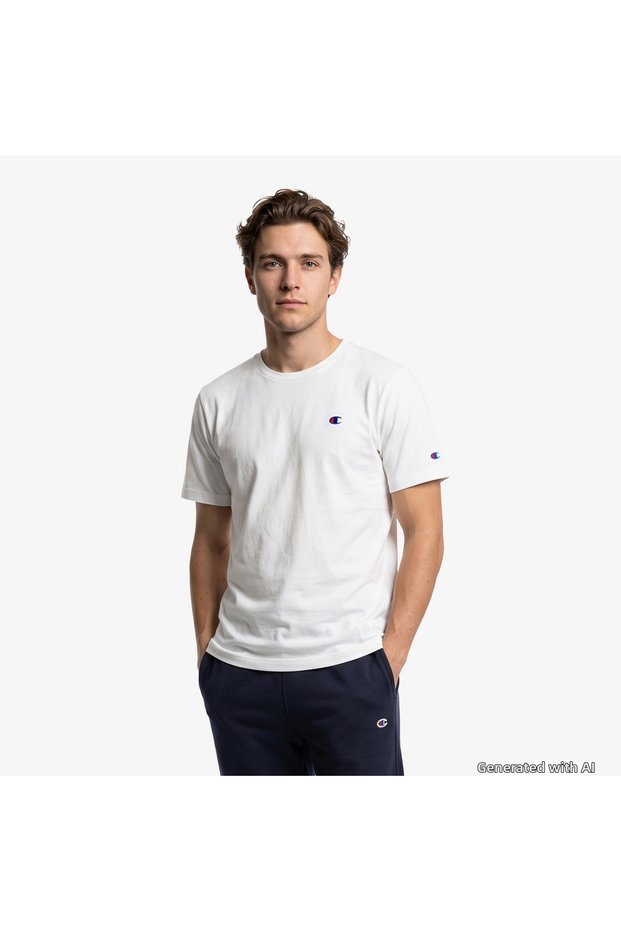 Crewneck Men's White T-Shirt