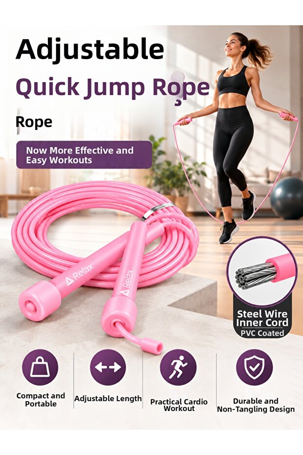 Adjustable Speed Skipping Rope