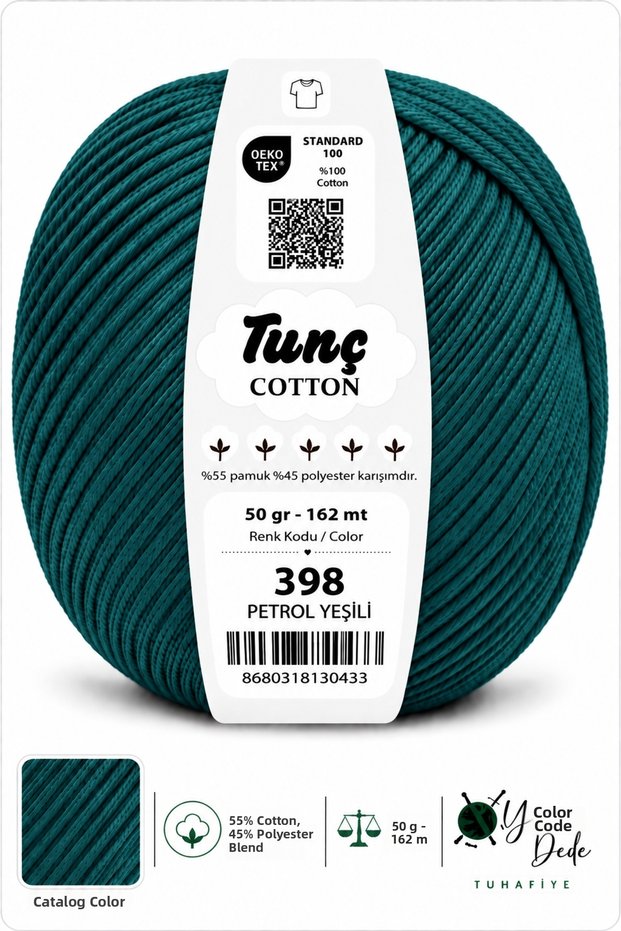Cotton Amigurumi Punch Bag and Knitting Yarn Baby Soft Cotton 50 Gr 162 Meters 55% Cotton 45% Acrylic
