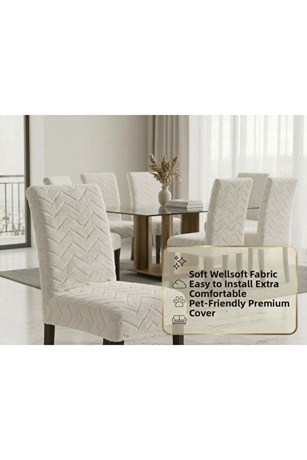 Welsoft Chair Cover, Washable, 6 Pieces, High Quality