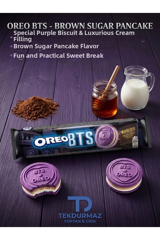 Oreo X Bts Brown Sugar Pancake Brown Sugar Pancake Flavored Sandwich Biscuit 157 g