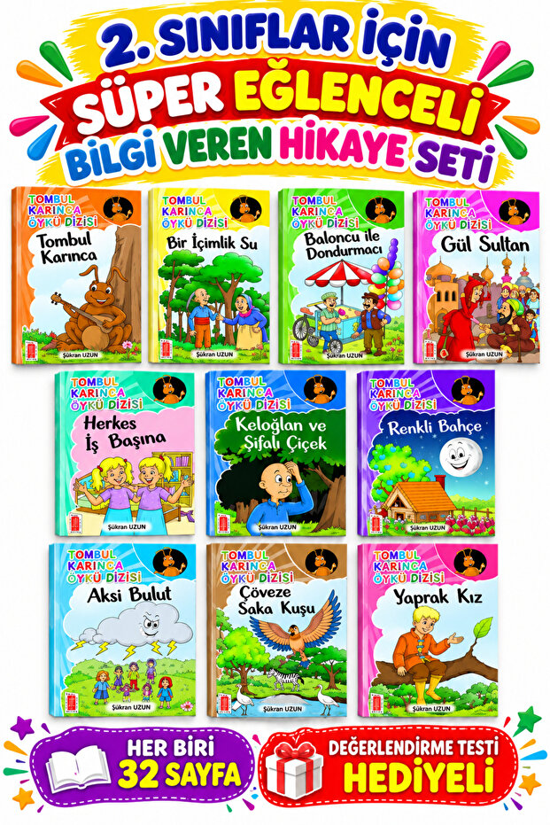 1.sınıf Karınca Öykü Dizisi (10 KİTAP) Değerlendirme Soru Kitapçığı