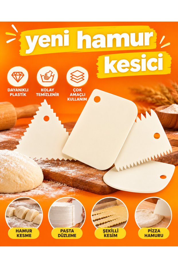 Dough Cutting and Shaping Set - 4 Pieces