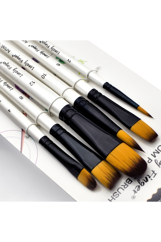 6pcs White Mix 6/24pcs Acrylic Paint Brushes Set Different Nylon Tips for Acrylic Oil Watercolor Gou