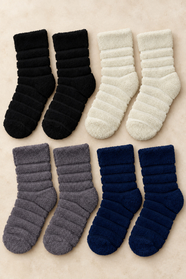 8 Pairs of Winter Thick Reverse Towel Children's Socks