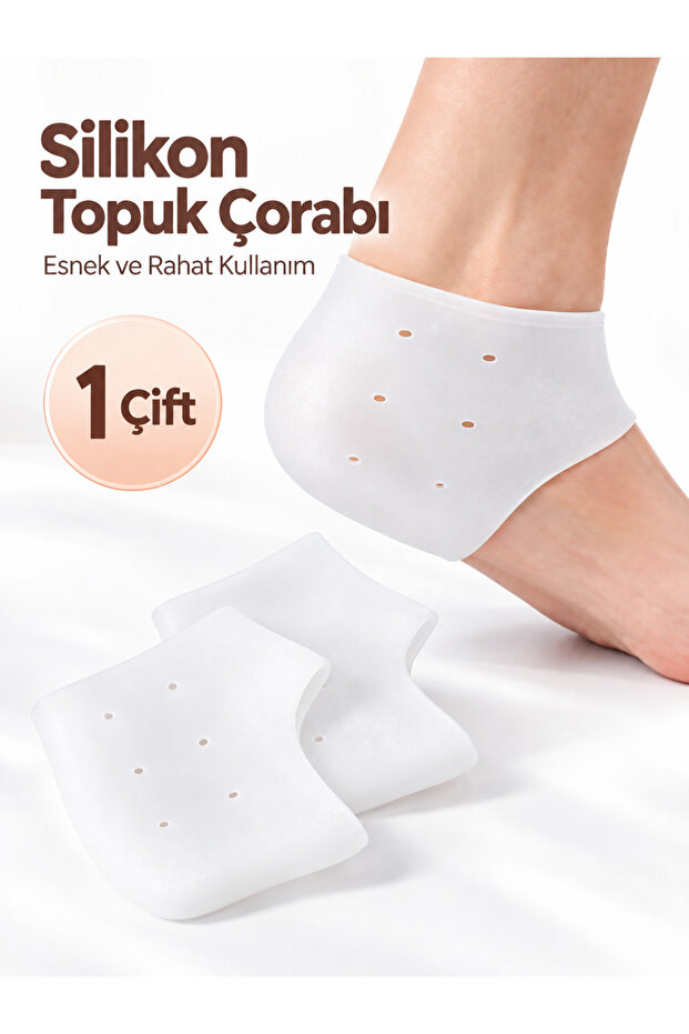 Silicone Heel Sock Heel Pain Relief Dry Cracked Calluses and Ruptures Heel Treatment Running Camping Sports Support