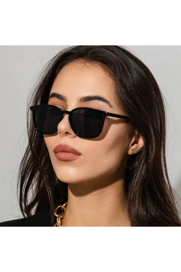 MULTI black Fashion Vintage Square Sunglasses for Women Brand Designer Luxury Mirror Sun Glasses Ret