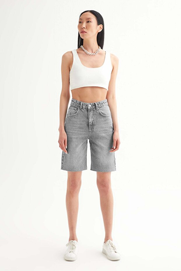 Women's High Waist Capri Jean