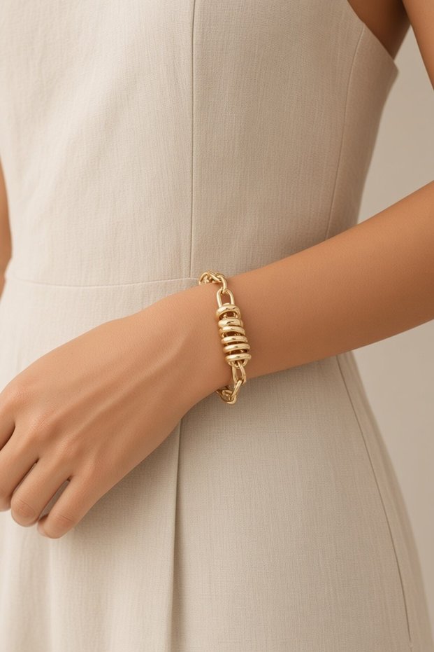 Style Pearl/Xuping Jewelry Interlocking Bangle Bracelet