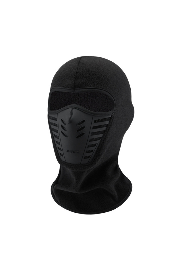 Black Motorcycle Mask Fleece Thermal Face Mask Keep Warm Moto Riding Balaclava Motorbike Biker Winte