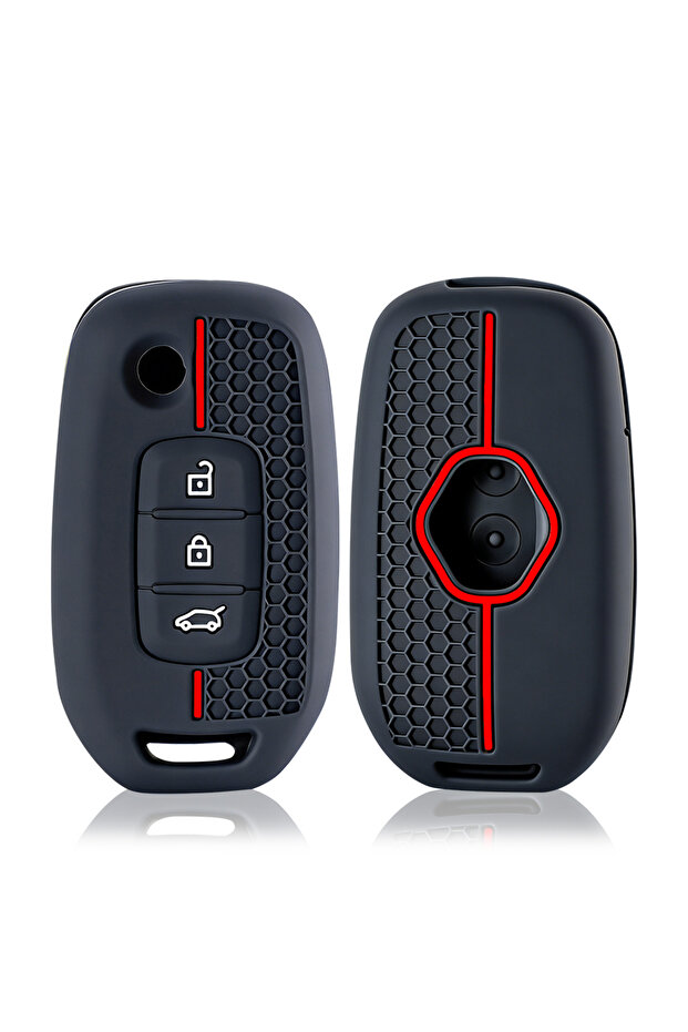 Red Line Silicone Key Case Car Key Cover for Renault Kwid 2023 Trafic Clio Kadjar Clio 5 Captur Arka