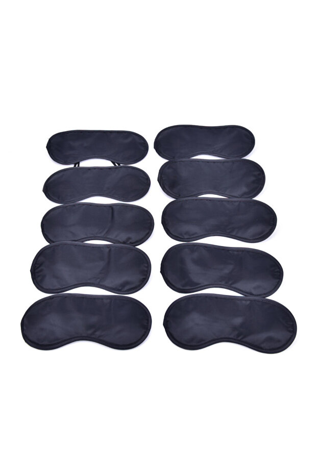 10pcs/lot Travel Sleeping Eye Mask Black Shade Blindfold Eye Patch Night Economic Sleep Snoring Gift
