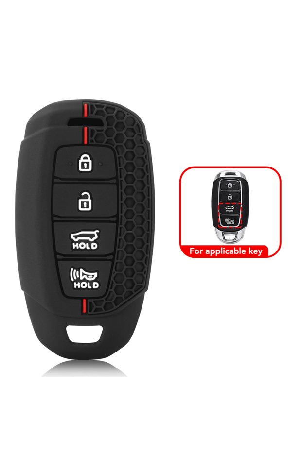 4 Buttons B Silicone Car Remote Key Case Cover for Hyundai Palisade Limited 2020 Palisade SEL 2023
