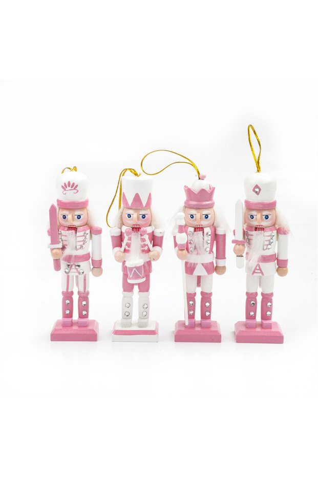 1pc 12cm Nutcracker Miniatures Random Style Nutcracker Puppet Ornaments Christmas Desktop Decor Cart