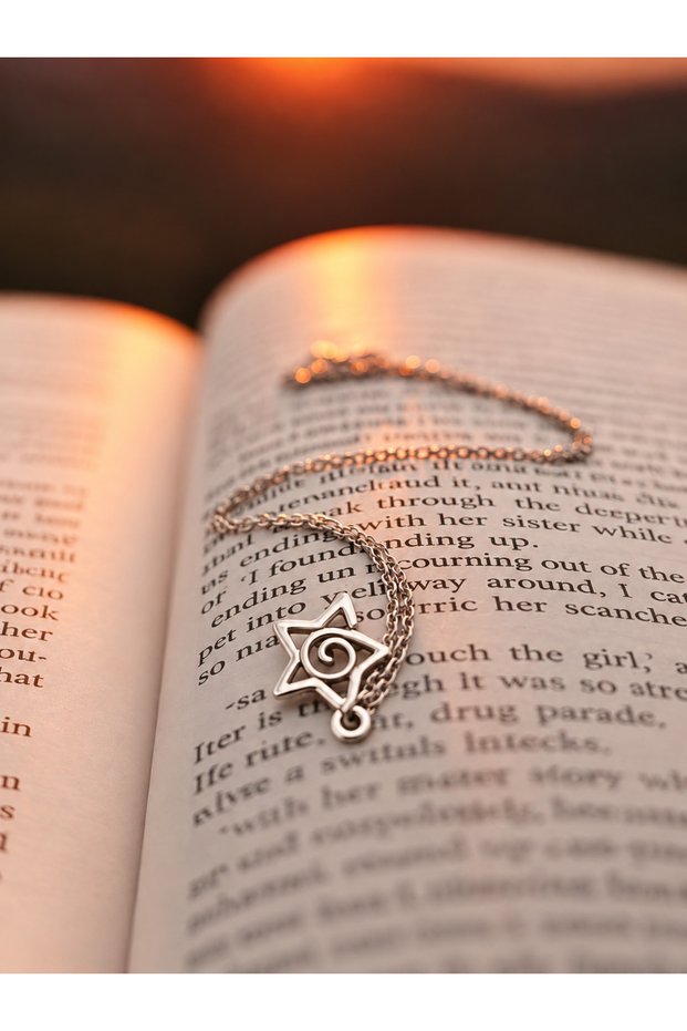 Starry Spiral Vortex Steel Necklace