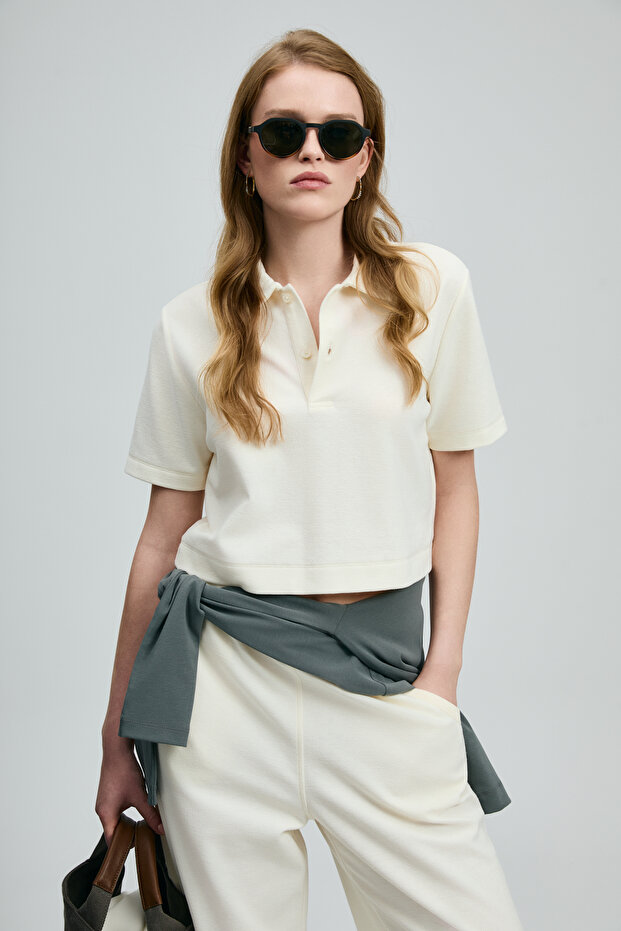 Narın Women's Polo T-Shirt Off-White