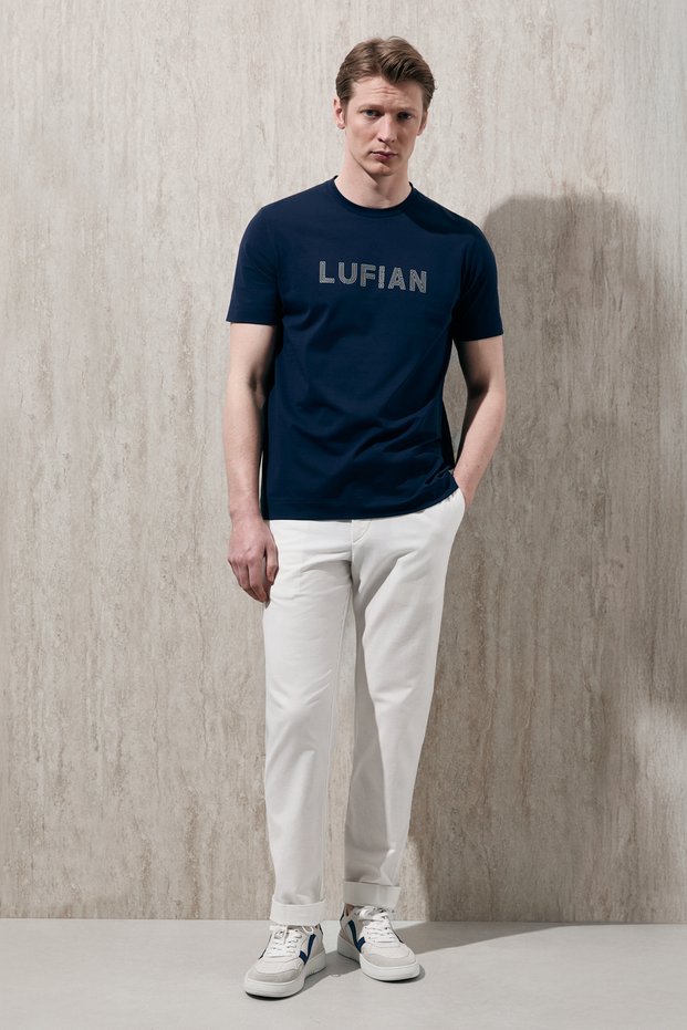 Oscar Modern Graphic T-Shirt Navy Blue