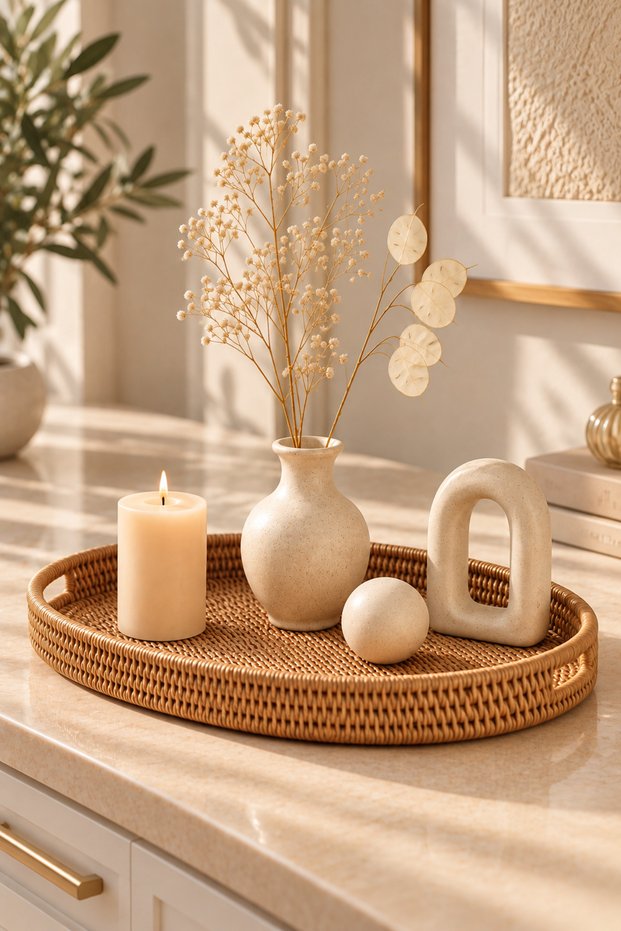Only Large Size Oval Wicker Tray Serving Presentation Tray Organizer Organizer 43*29cm