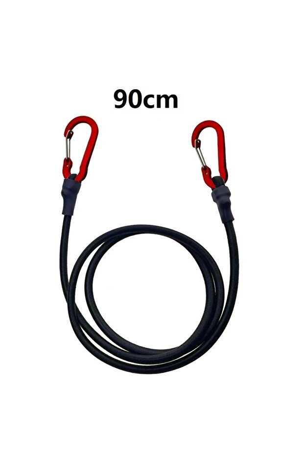 90cm Heavy Duty Bungee Cord Elastic Tie Strap String Carabiner Hooks Kayak Cycling Luggage Packing R
