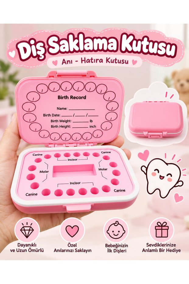 Trkplastik tooth storage box - memory - keepsake box