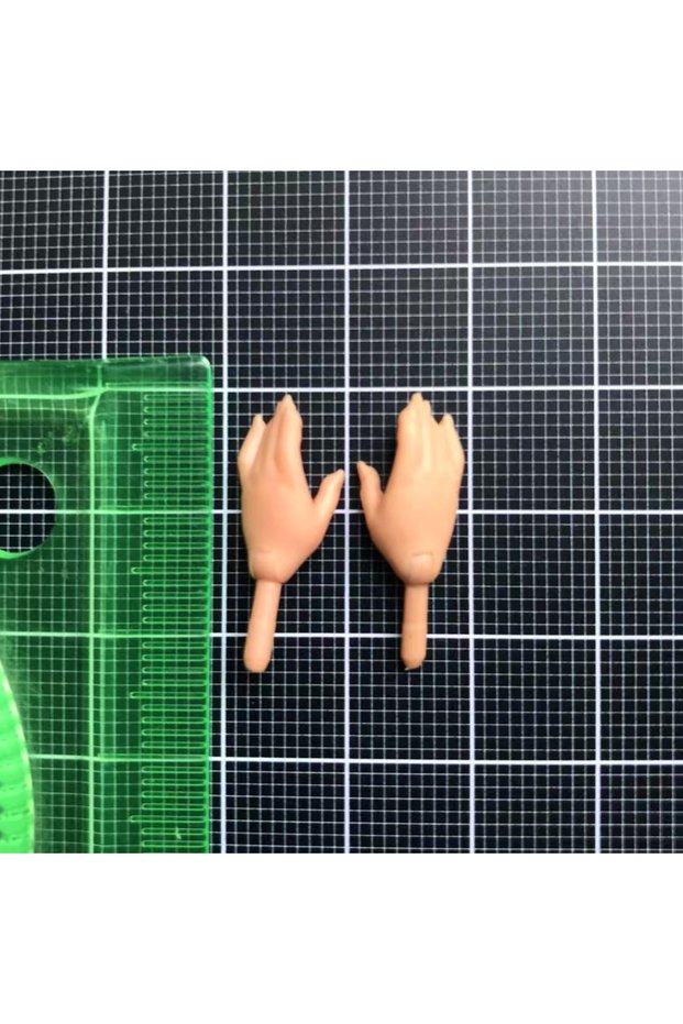 NO.25 1/6 Doll Replacements Hands With Nail Polish Doll Parts White Brown Black Color Hands LOL Litt