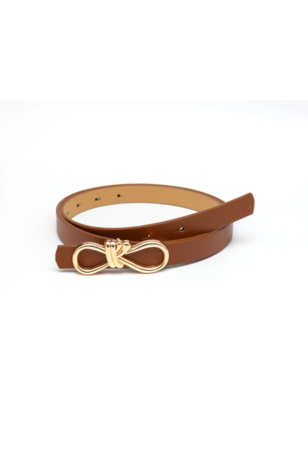 Stylish Tan Women's Belt with Gold Buckle, Trouser Belt, Shirt Belt, Coat Belt, Dress Belt