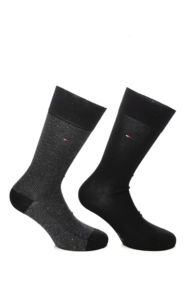 Unisex Brand Logo Black Socks Suitable for Daily Use