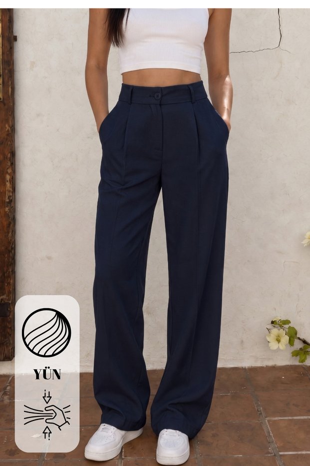 High Waist Wide Leg Loose Fit Comfortable Palazzo Trousers
