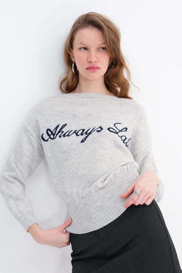 Printed Knitwear Sweater K3529