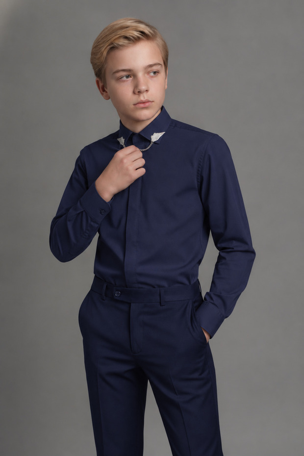 chain collar shirt