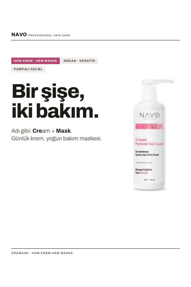 Cremask Both Cream and Mask – Bond Repairing Leave-In Argan & Keratin Hair Conditioner 500 ml