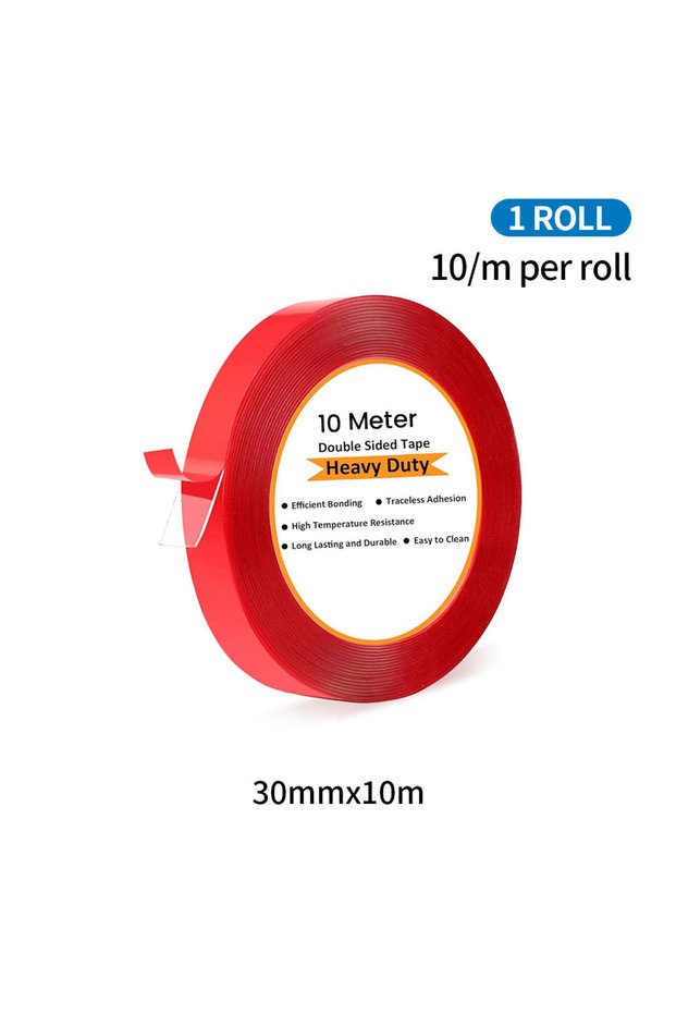 30mm 10M,10mm/20mm,30/40mm Double Sided Tape Strong Fixation Transparent Tape Waterproof No Traces H