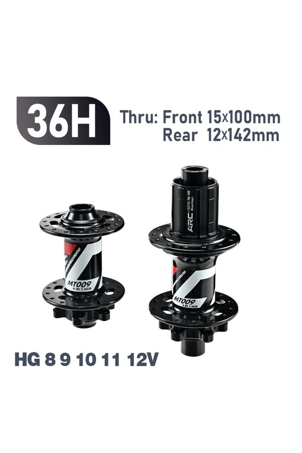 36H HG TA ARC Bearing Hub 6 Pawls 28 32 36 Holes QR THRU Axle MTB Mountain Bike Hub Front & Rear 10x